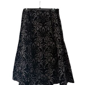 East 5th Black and Gray Embellished Midi Skirt